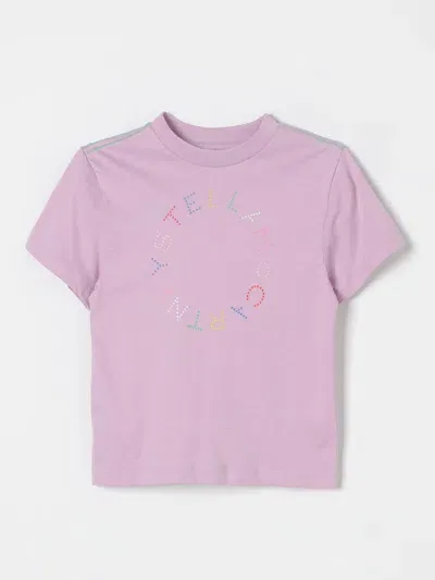 Stella Mccartney Printed Cotton Jersey T-shirt In Violett