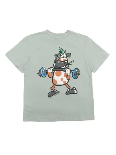 Stella Mccartney Kids' Illustration-print T-shirt In Green