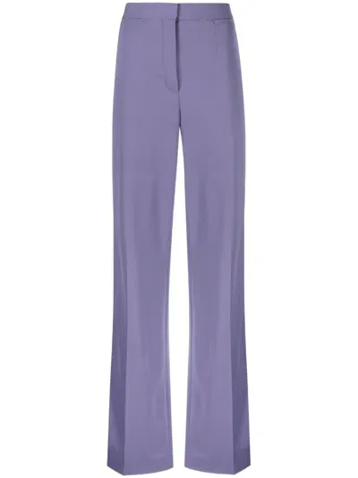 Stella Mccartney High-waisted Wide-leg Trousers In Purple