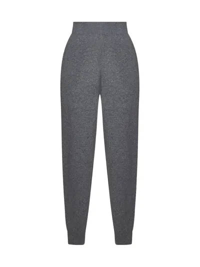 Stella Mccartney Tapered Leg Knitted Trousers In Grey