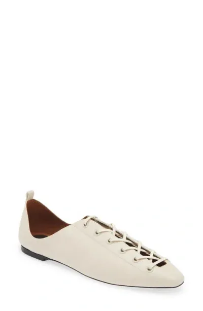 Stella Mccartney Terra Lace-up Flats In Neutral