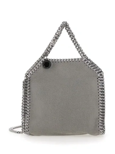 Stella Mccartney Tiny Tote Eco Shaggy Deer In Gray