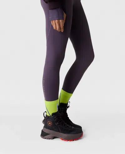 Stella Mccartney Truestrength 7/8 Yoga Leggings In Trace Purple