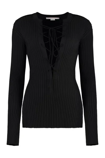 Stella Mccartney Viscose-blend Sweater In Black