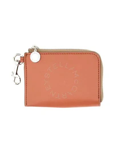 Stella Mccartney Wallet With Logo In Brown