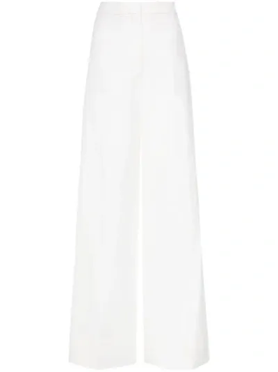 Stella Mccartney Side-stripe Palazzo Pants In White