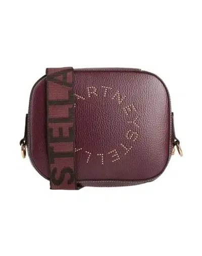 Stella Mccartney Logo-studded Crossbody Mini Bag In Purple