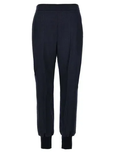 Stella Mccartney Tapered Stretch-crepe Trousers In Black