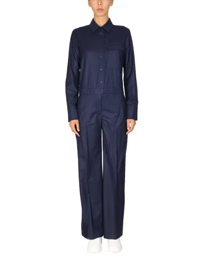 Stella Mccartney Wool Jumpsuit In Blue