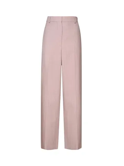 Stella Mccartney Wool Trousers In Dusty Pink