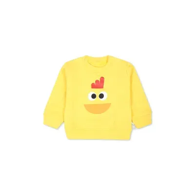 Stella Mccartney Yellow Sweatshirt For Baby Boy With Rooster Print