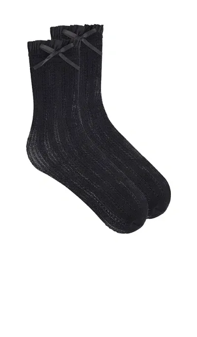 Stems Melody Knit Knee Socks In Black