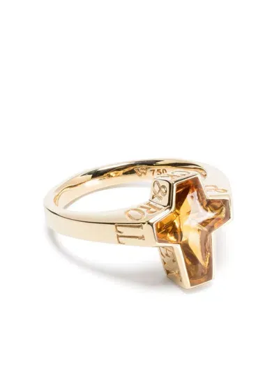 Stephen Webster 18k Yg Citrine Mini Rock Star Sex Drugs And Rock N Roll In Gold