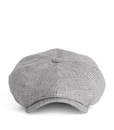 Stetson Linen Hatteras Cap In Blue