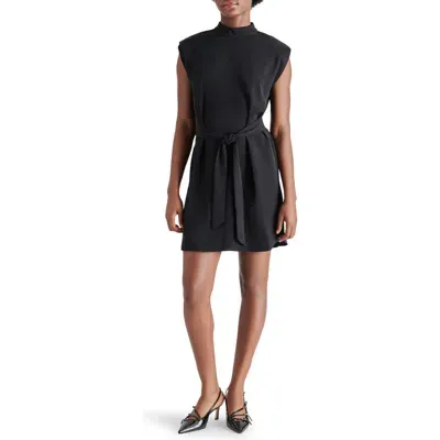 Steve Madden Adelie Sleeveless Mock Neck Dress In Black