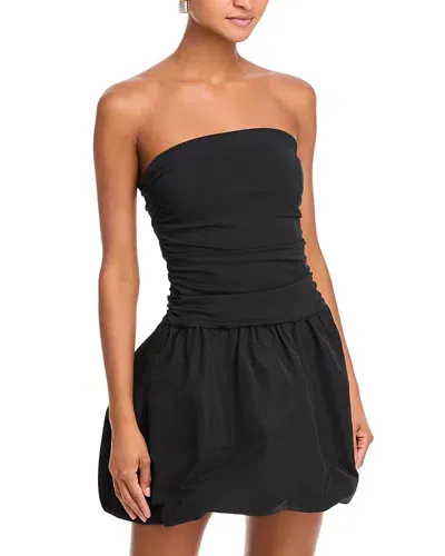 Steve Madden Amari Ruched Mini Dress In Black