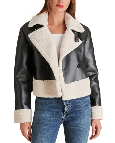 Steve Madden Athen Aviator Jacket In Black