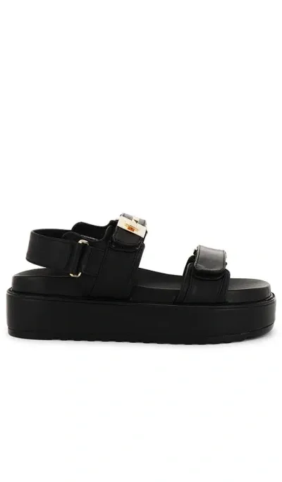 Steve Madden Bigmona Sling Back Platform In 黑麻色