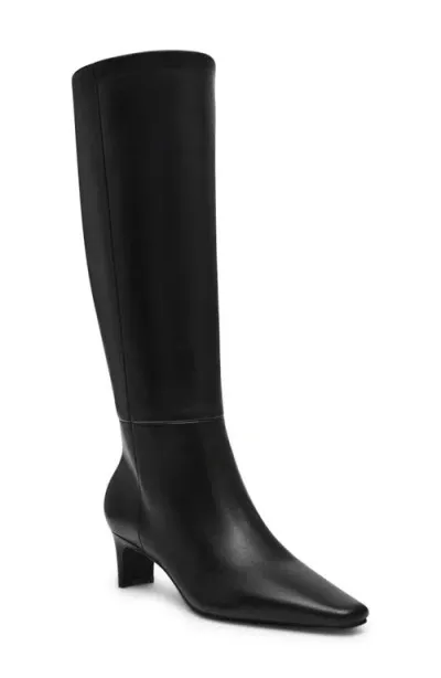 Steve Madden Dagne Knee High Boot In Black Leather