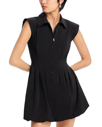 Steve Madden Dyanne Pleated Mini Dress In Black