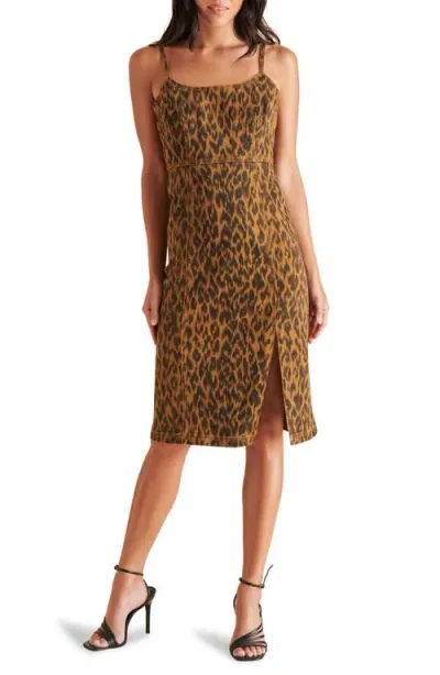 Steve Madden Giselle Leopard Print Denim Dress