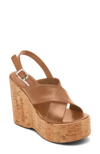 Steve Madden Infinity Platform Wedge Sandal In Brown