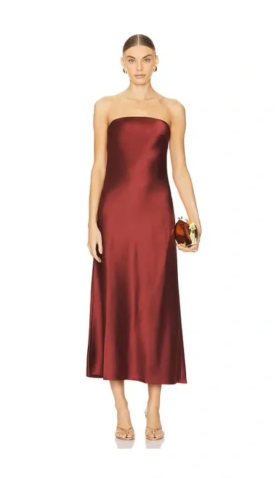 Steve Madden Jessamine Dress In Burgundy