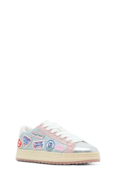 Steve Madden Kids'  Jhope Patches Denim Sneaker In Denim Multi