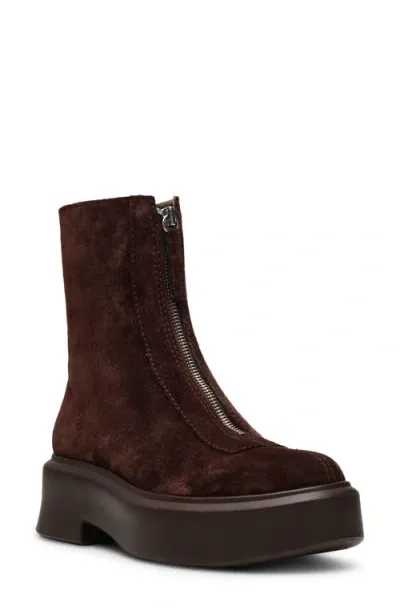 Steve Madden Jones Platform Boot In Brown Suede