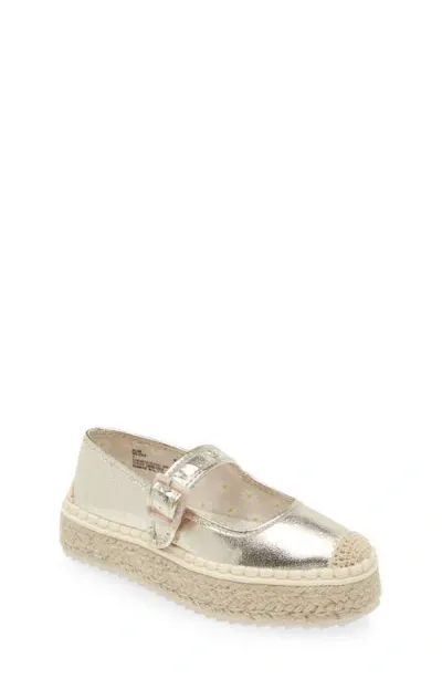 Steve Madden Kids' Jelise Espadrille Mary Jane In Gold