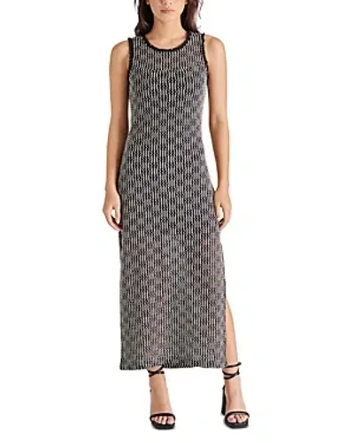 Steve Madden Nyssa Crochet Stripe Maxi Dress In Black