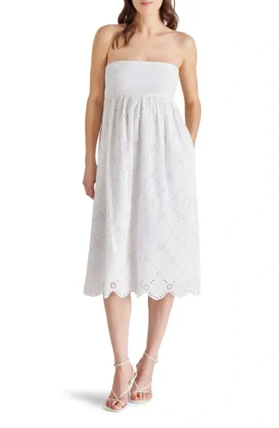 Steve Madden Olsen Strapless Sundress In White