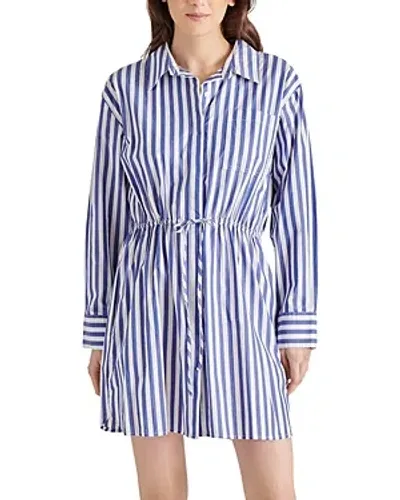 Steve Madden Rani Striped Shirt Dress In Blue