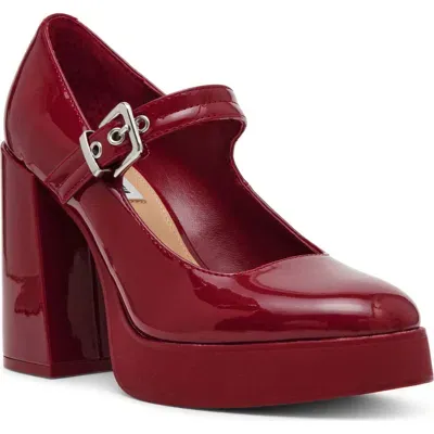 Steve Madden Tully Platform Pump In Wine Patent