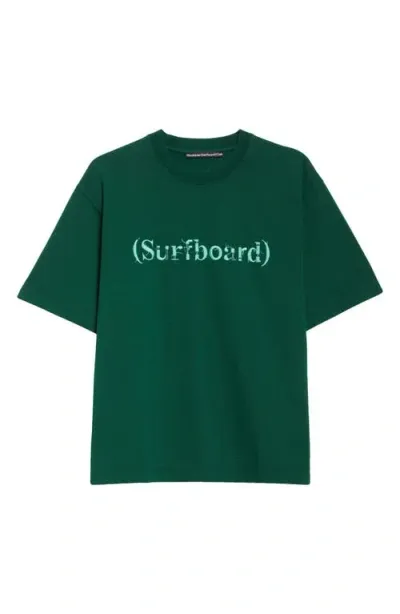 Stockholm Surfboard Club Logo Embroidered Organic Cotton T-shirt In Avocado Green