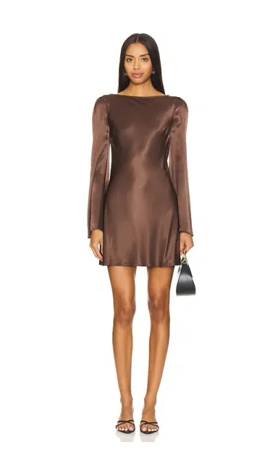 Stone Cold Fox X Revolve Basier Mini Dress In Coffee Brown