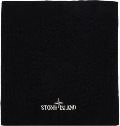 Stone Island Black Knit Snood In V0029 Black