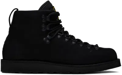 Stone Island Black S0204 Nabuk Leather Boots In V0029 Black