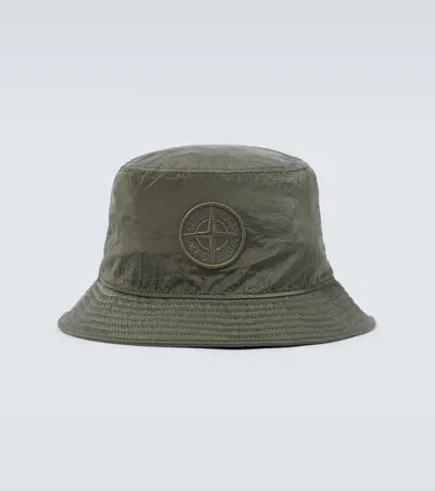 Stone Island Compass Bucket Hat In Musk