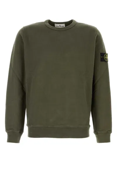 Stone Island Dark Green Cotton Sweatshirt