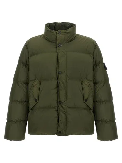 Stone Island Compass-badge Puffer Jacket In Green