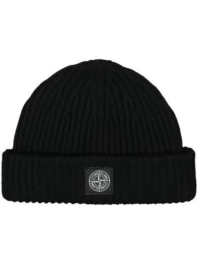 Stone Island Gorro In Black