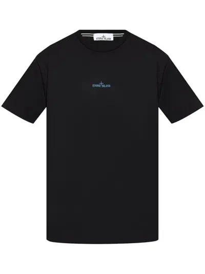 Stone Island Logo-print T-shirt In Black