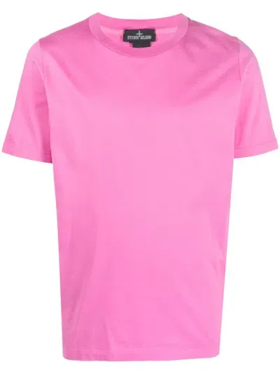 Stone Island Shadow Project Graphic-print Cotton T-shirt In Pink