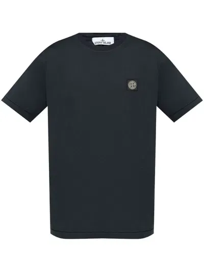 Stone Island Slim-fit Jersey T-shirt In Blue