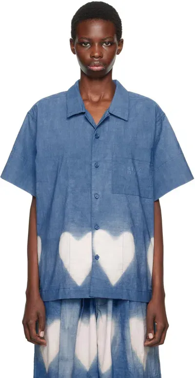 Story Mfg. Blue Greetings Shirt In Heart Clamp