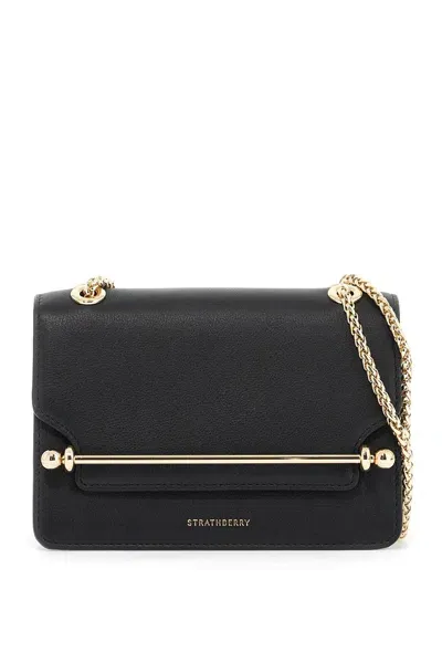 Strathberry East/west Shoulder Bag In Black