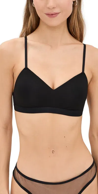 Stripe & Stare Padded Bra Black