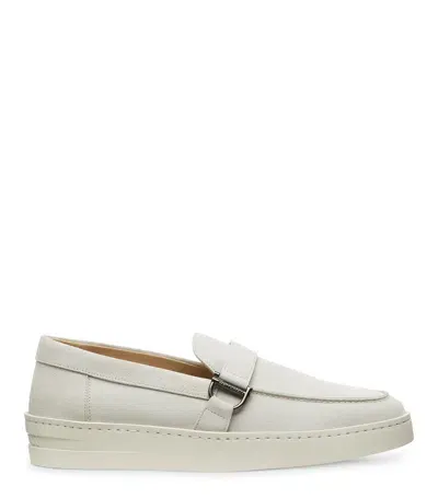 Stuart Weitzman , Hamptons Buckle Loafer, Last Chance, Ice, Suede In White