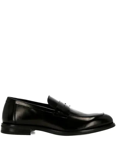 Stuart Weitzman Club Classic Penny Loafer In Black